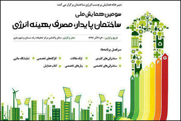 سومین همایش ملی ساختمان پایدار، مصرف بهینه انرژی در جنوب استان کرمان